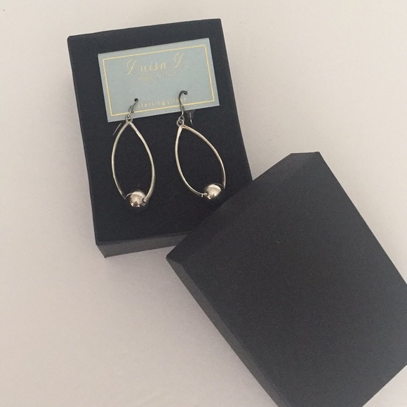 NWT Luisa L sterling silver earrings made in Italy - Picture 3 of 3